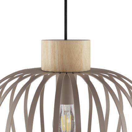 Brilliant - Lustr na lanku NORDIC CAGE 1xE27/20W/230V pr. 35 cm béžová