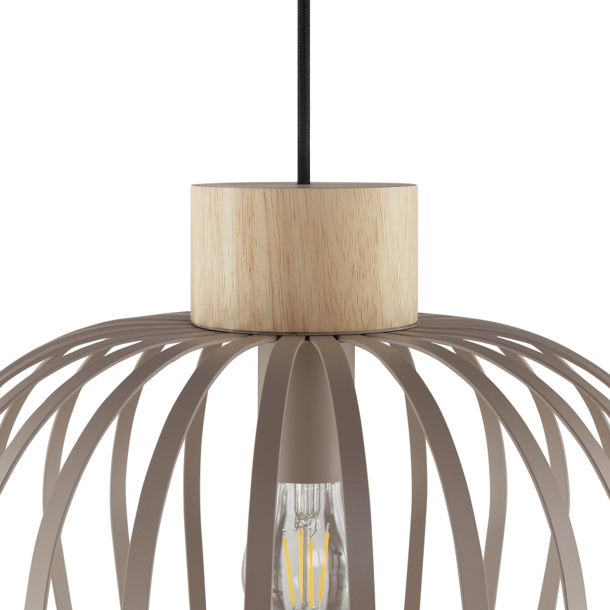 Brilliant - Lustr na lanku NORDIC CAGE 1xE27/20W/230V pr. 35 cm béžová