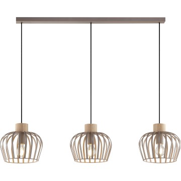 Brilliant - Lustr na lanku NORDIC CAGE 3xE27/20W/230V béžová