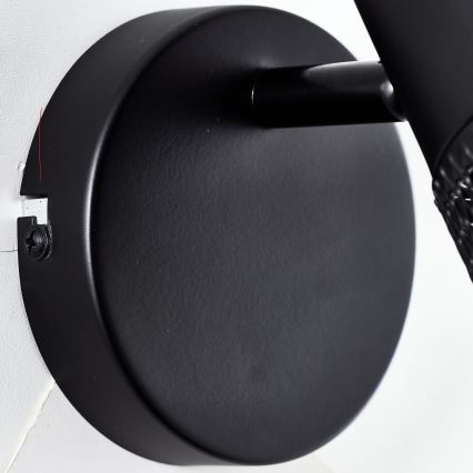 Brilliant - Nástěnné bodové svítidlo KAMOLO 1xE27/40W/230V černá