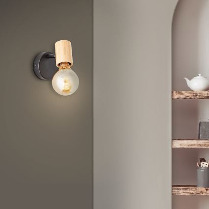 Brilliant - Nástěnné bodové svítidlo KERRY 1xE27/40W/230V bambus