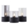 Brilliant - SADA 3x LED Svíčka BOUGIE LED/2xAA IP44 černá/kouřová