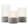 Brilliant - SADA 3x LED Svíčka BOUGIE LED/2xAA IP44 šedá/bílá