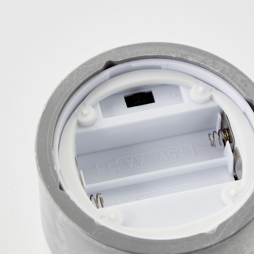 Brilliant - SADA 3x LED Svíčka BOUGIE LED/2xAA IP44 šedá/bílá
