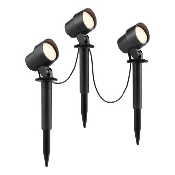 Brilliant - SADA 3x LED Venkovní lampa KAMARA LED/8,5W/230V IP44 černá