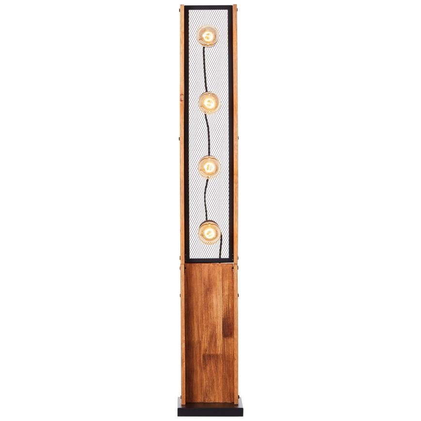 Brilliant - Stojací lampa CALANDRA 4xE27/42W/230V borovice