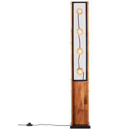 Brilliant - Stojací lampa CALANDRA 4xE27/42W/230V borovice