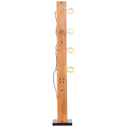 Brilliant - Stojací lampa CALANDRA 4xE27/42W/230V borovice