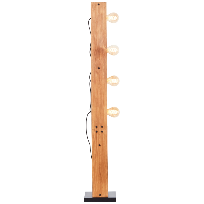 Brilliant - Stojací lampa CALANDRA 4xE27/42W/230V borovice