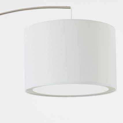 Brilliant - Stojací lampa CLARIE 1xE27/60W/230V matný chrom/bílá