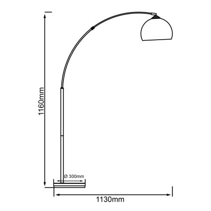 Brilliant - Stojací lampa VESSA 1xE27/60W/230V lesklý chrom/bílá