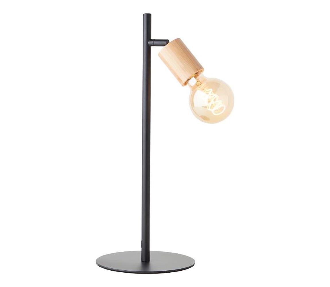 Brilliant - Stolní lampa 1xE27/28W/230V bambus 93197/76 Černá