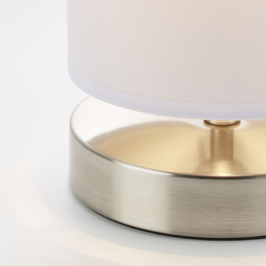 Brilliant - Stolní lampa CLARIE 1xE14/40W/230V matný chrom/bílá