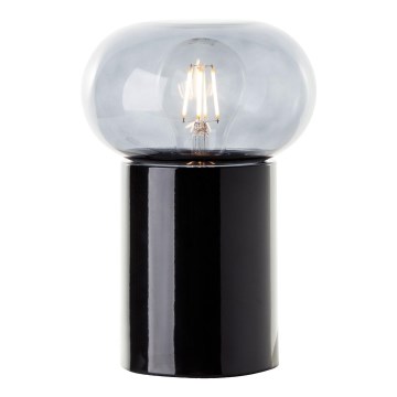 Brilliant - Stolní lampa KNUT 1xE27/25W/230V černá/čirá