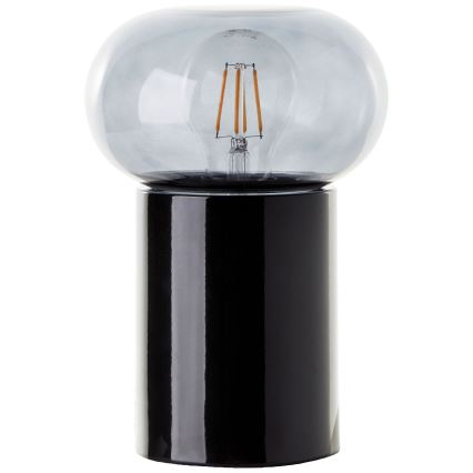 Brilliant - Stolní lampa KNUT 1xE27/25W/230V černá/čirá