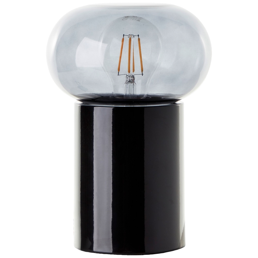 Brilliant - Stolní lampa KNUT 1xE27/25W/230V černá/čirá