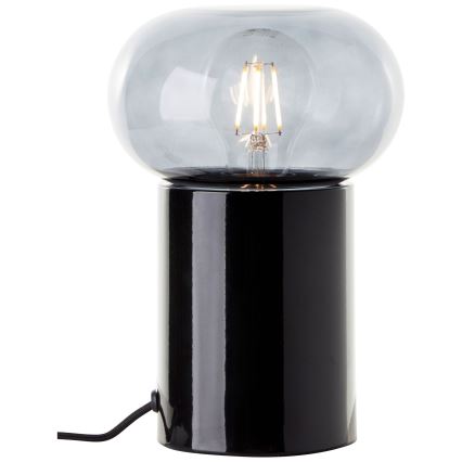 Brilliant - Stolní lampa KNUT 1xE27/25W/230V černá/čirá