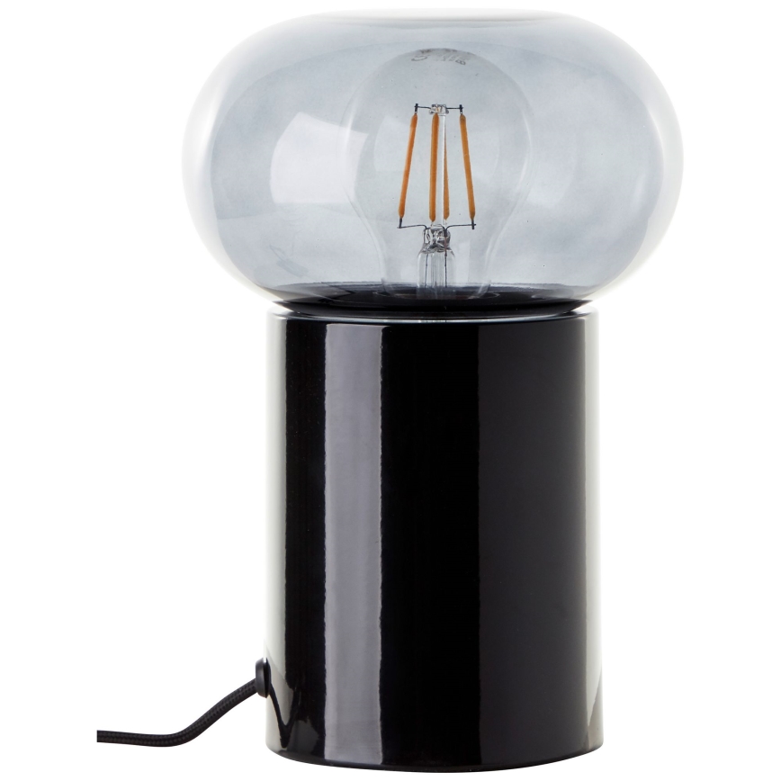 Brilliant - Stolní lampa KNUT 1xE27/25W/230V černá/čirá