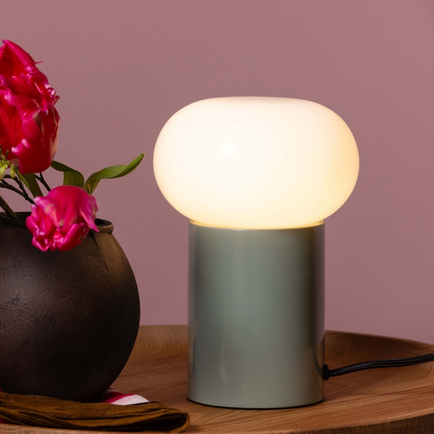Brilliant - Stolní lampa KNUT 1xE27/25W/230V zelená/bílá