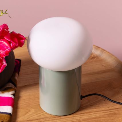 Brilliant - Stolní lampa KNUT 1xE27/25W/230V zelená/bílá