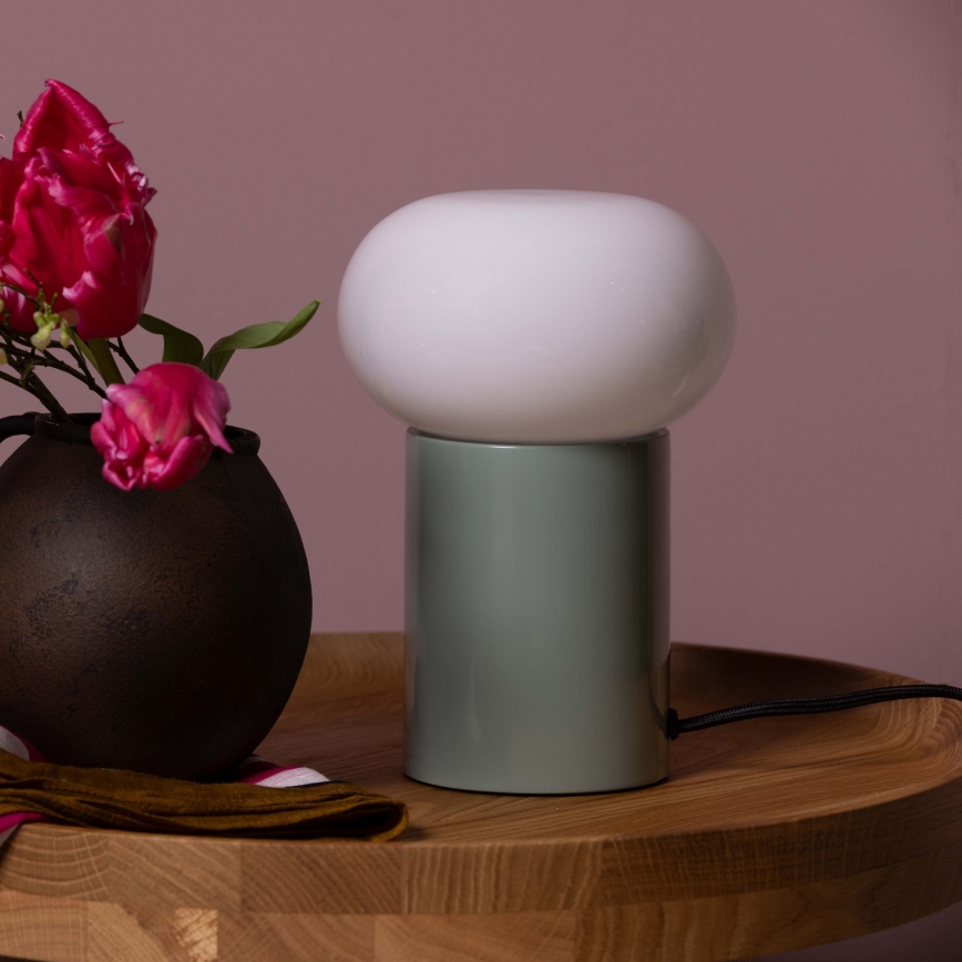 Brilliant - Stolní lampa KNUT 1xE27/25W/230V zelená/bílá