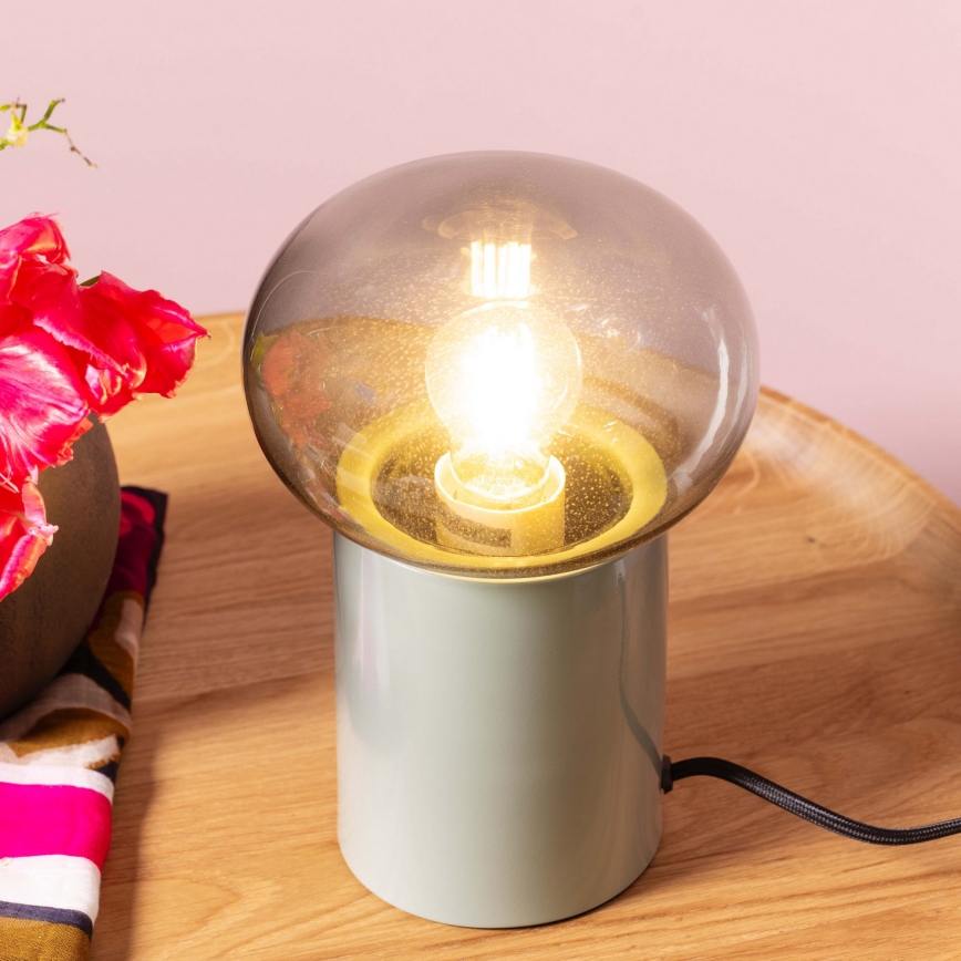 Brilliant - Stolní lampa KNUT 1xE27/25W/230V zelená/čirá