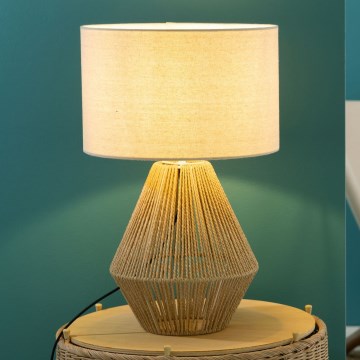 Brilliant - Stolní lampa LARAINE 1xE27/42W/230V béžová