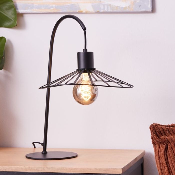 Brilliant - Stolní lampa LEIKA 1xE27/52W/230V černá