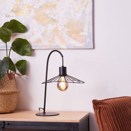 Brilliant - Stolní lampa LEIKA 1xE27/52W/230V černá