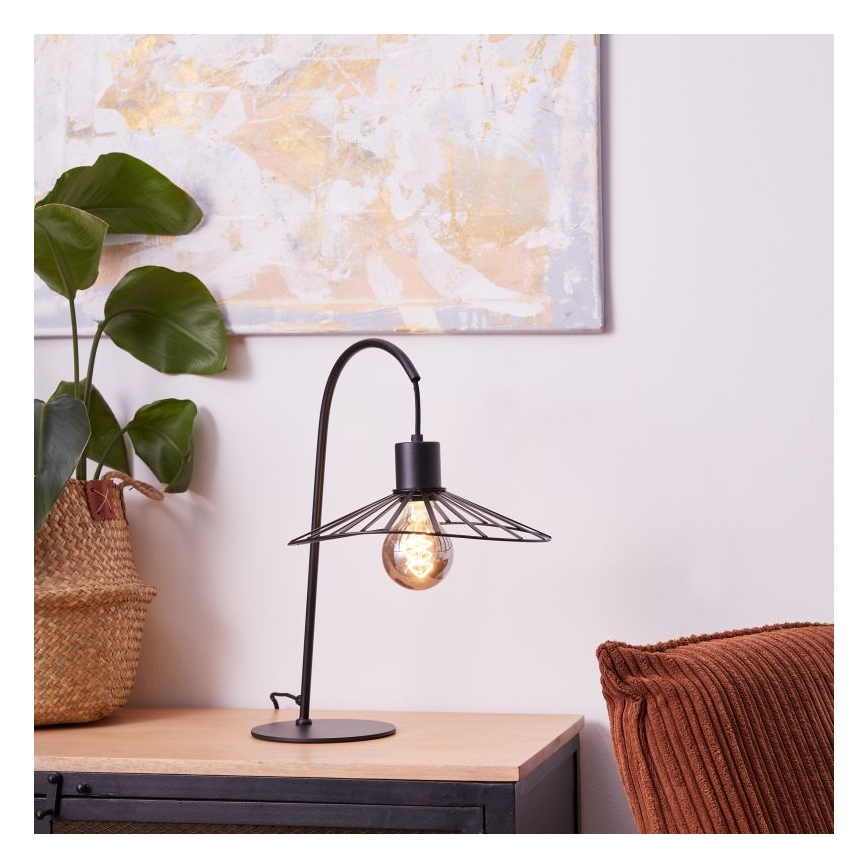 Brilliant - Stolní lampa LEIKA 1xE27/52W/230V černá