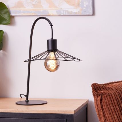 Brilliant - Stolní lampa LEIKA 1xE27/52W/230V černá