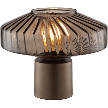 Brilliant - Stolní lampa LYN 1xE27/20W/230V hnědá/kouřová hnědá