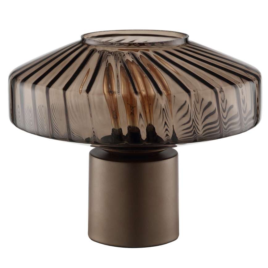 Brilliant - Stolní lampa LYN 1xE27/20W/230V hnědá/kouřová hnědá
