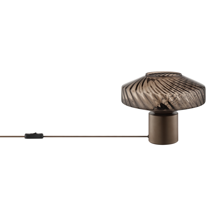 Brilliant - Stolní lampa LYN 1xE27/20W/230V hnědá/kouřová hnědá