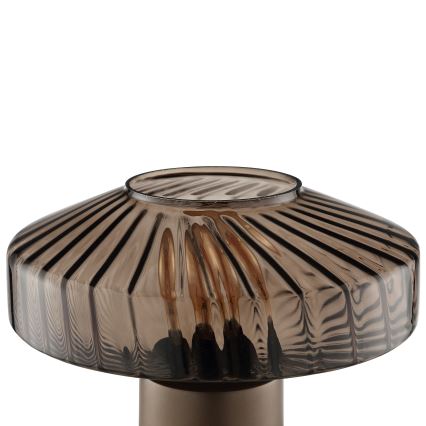 Brilliant - Stolní lampa LYN 1xE27/20W/230V hnědá/kouřová hnědá