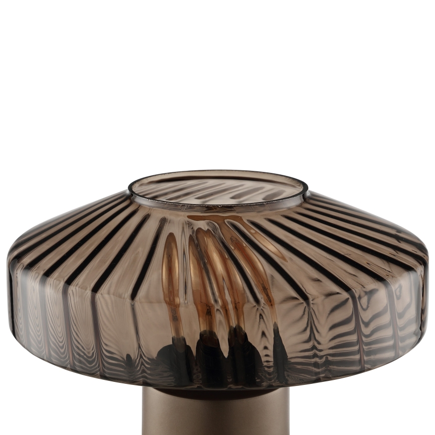 Brilliant - Stolní lampa LYN 1xE27/20W/230V hnědá/kouřová hnědá