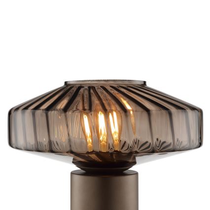 Brilliant - Stolní lampa LYN 1xE27/20W/230V hnědá/kouřová hnědá