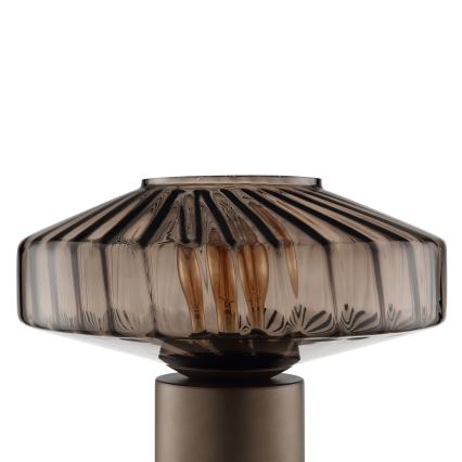 Brilliant - Stolní lampa LYN 1xE27/20W/230V hnědá/kouřová hnědá