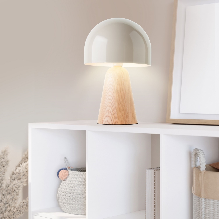 Brilliant - Stolní lampa NALAM 1xE14/40W/230V béžová/jasan - FSC certifikováno