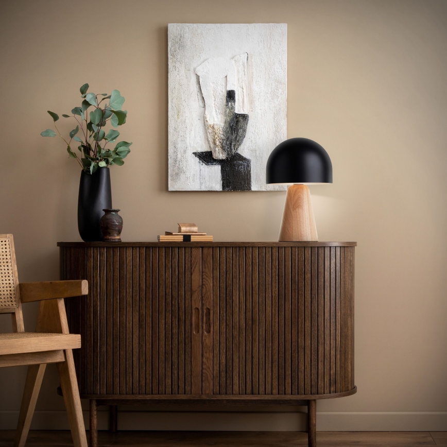 Brilliant - Stolní lampa NALAM 1xE14/40W/230V černá/jasan