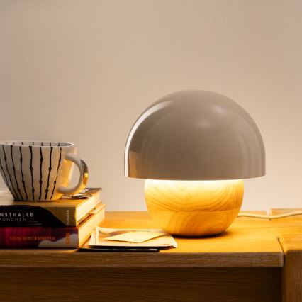 Brilliant - Stolní lampa NALAM 1xE14/40W/230V šedá/jasan