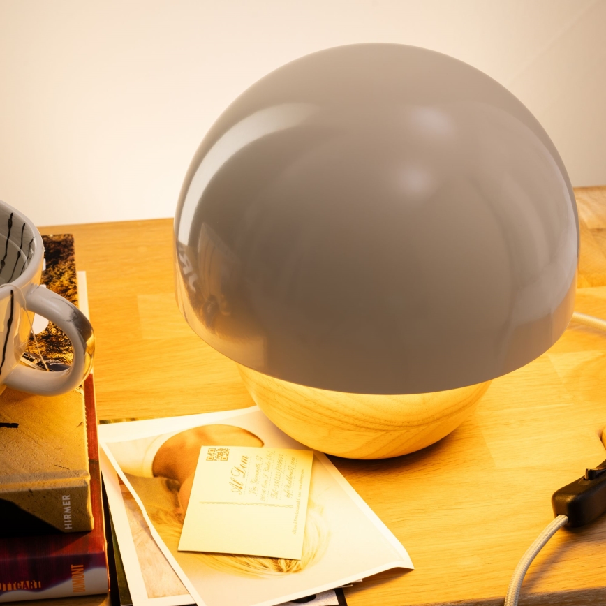 Brilliant - Stolní lampa NALAM 1xE14/40W/230V šedá/jasan