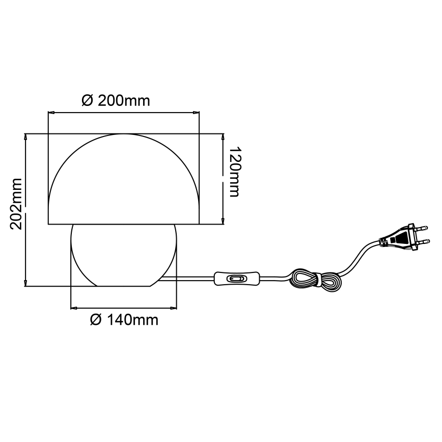 Brilliant - Stolní lampa NALAM 1xE14/40W/230V šedá/jasan