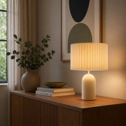 Brilliant - Stolní lampa VELIN 1xE27/20W/230V krémová