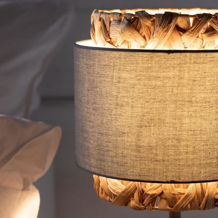 Brilliant - Stolní lampa WATERLILLY 1xE27/60W/230V šedá