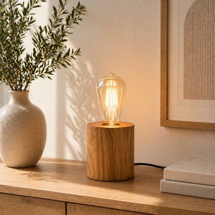 Brilliant - Stolní lampa WOODRA 1xE27/20W/230V borovice