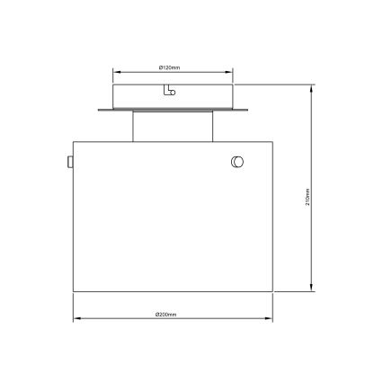 Brilliant - Stropní svítidlo BETH 1xE27/60W/230V pr. 20 cm černá/kouřová
