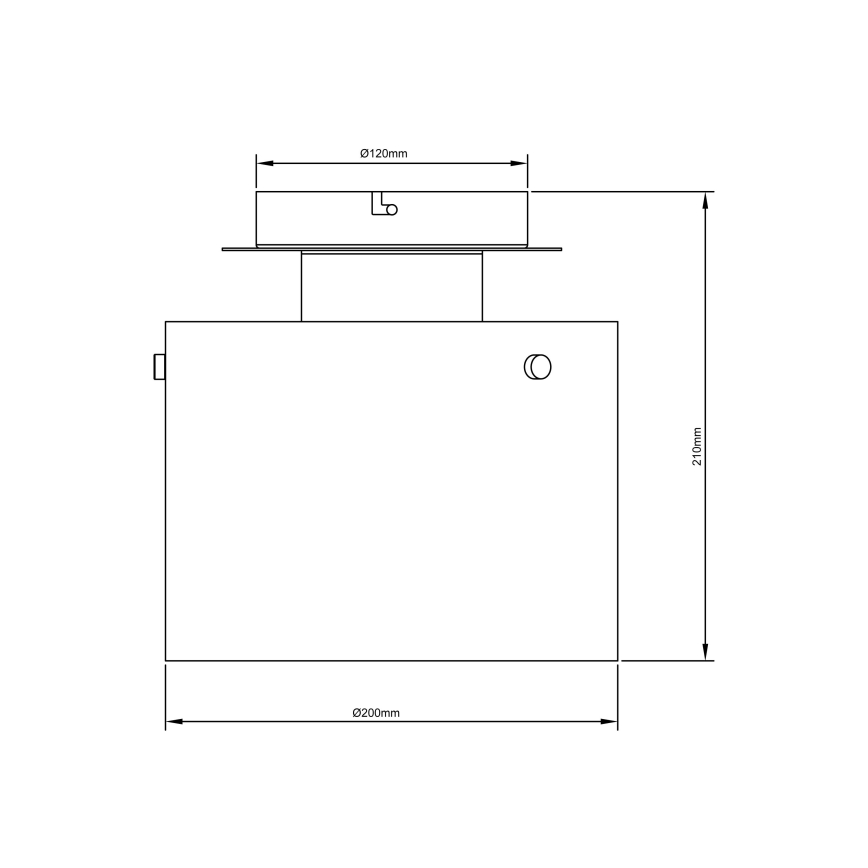 Brilliant - Stropní svítidlo BETH 1xE27/60W/230V pr. 20 cm černá/kouřová