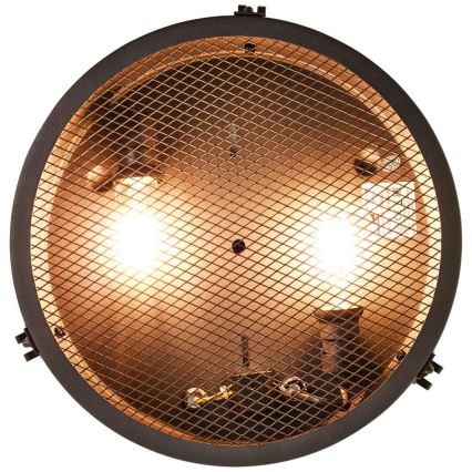 Brilliant - Stropní svítidlo ZOIS 2xE27/28W/230V pr. 34 cm černá