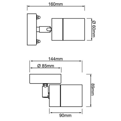 Brilliant - Venkovní nástěnné svítidlo TRAVER 1xGU10/28W/230V IP44